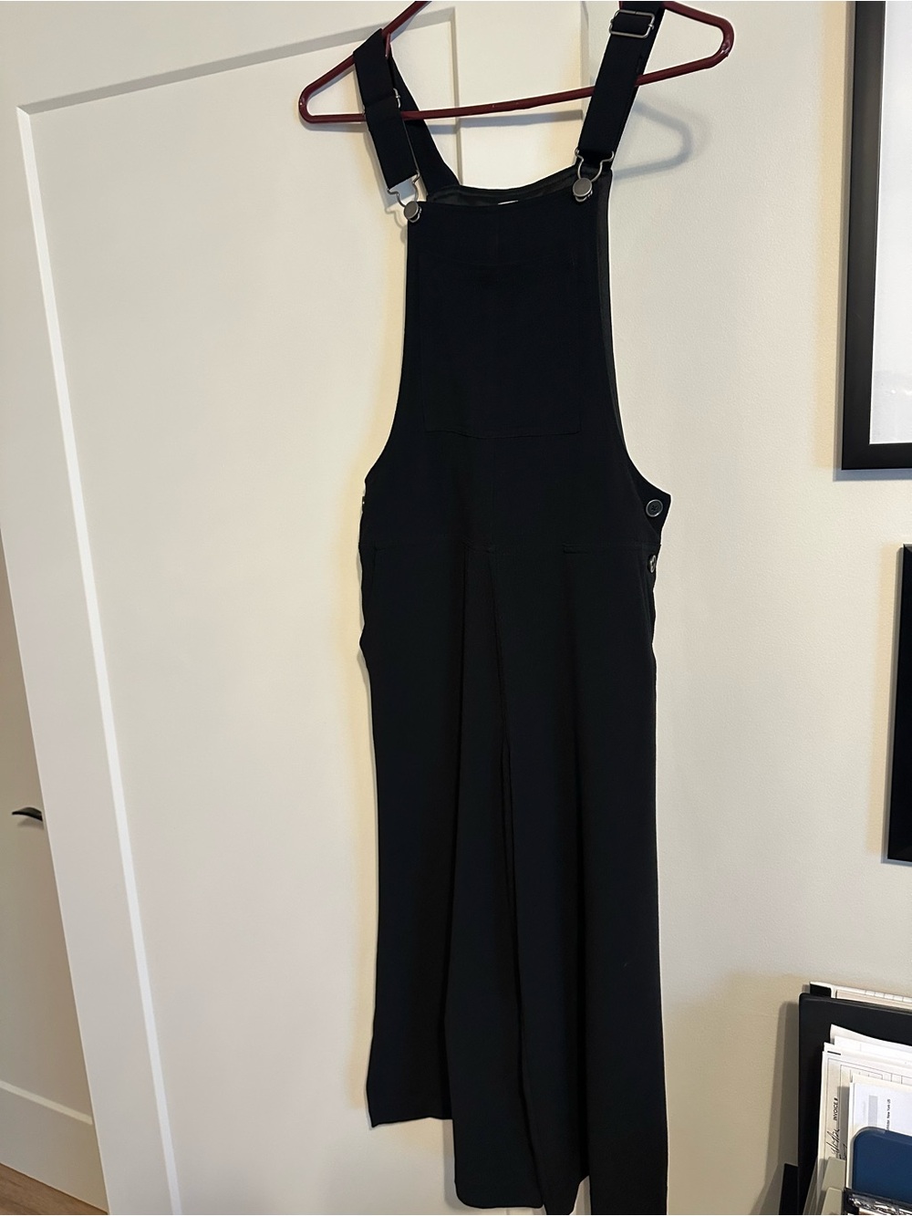 Xhilaration Black Wide-Leg Overalls Jumpsuit